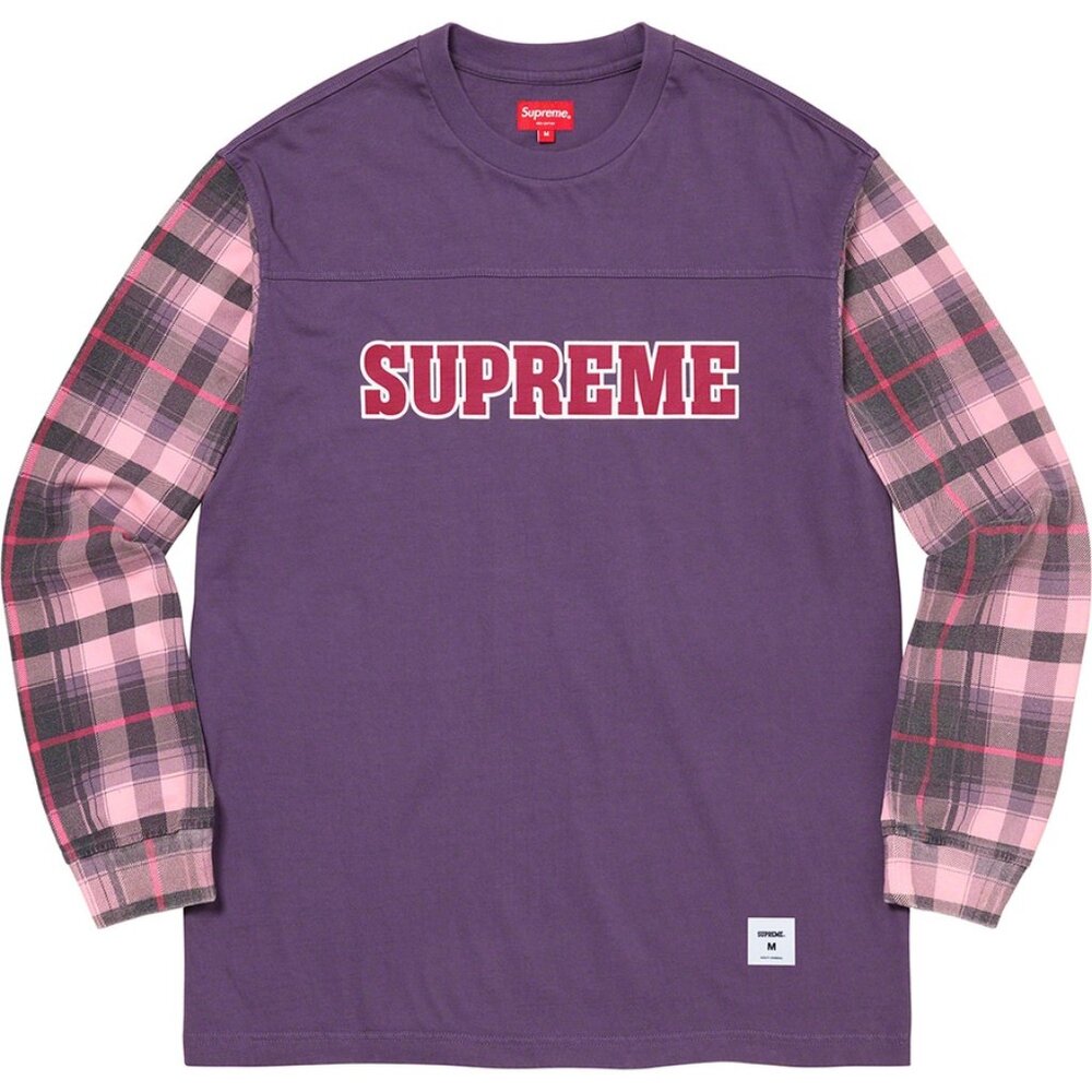 Supreme PLAID SLEEVE L/S TOP